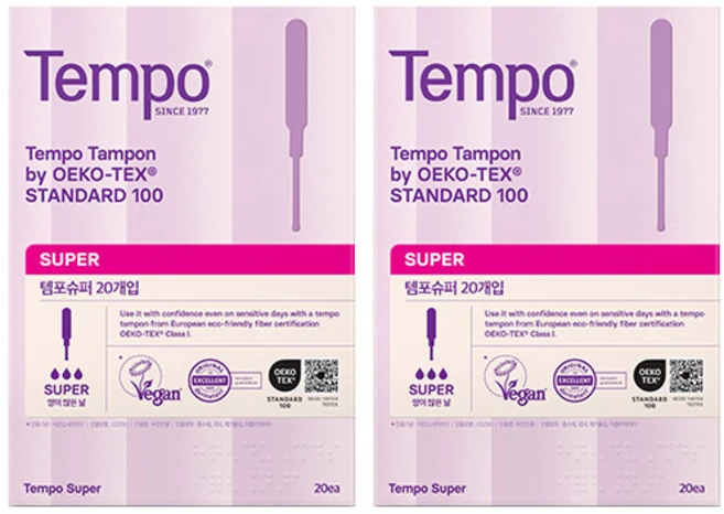 템포 오리지널 탐폰, 슈퍼, 20개입, 2개 - 쿠팡