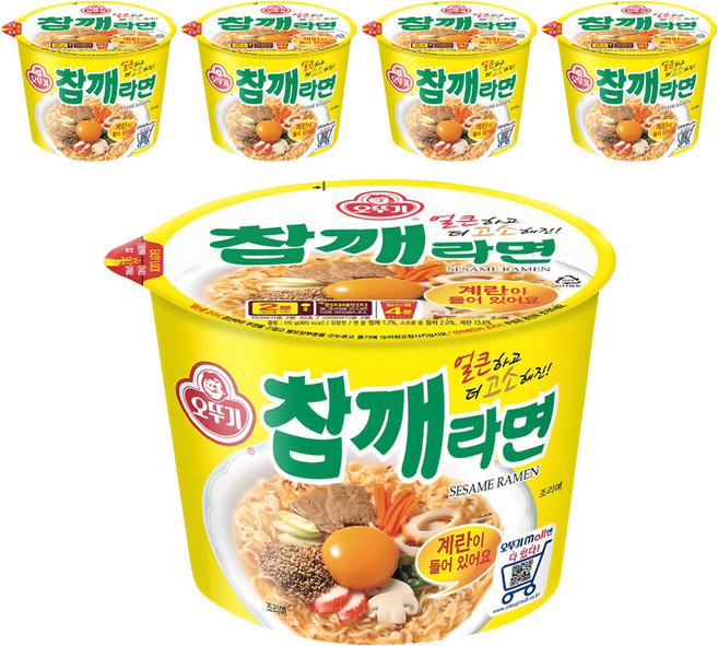 오뚜기 참깨라면 컵 110g, 5개