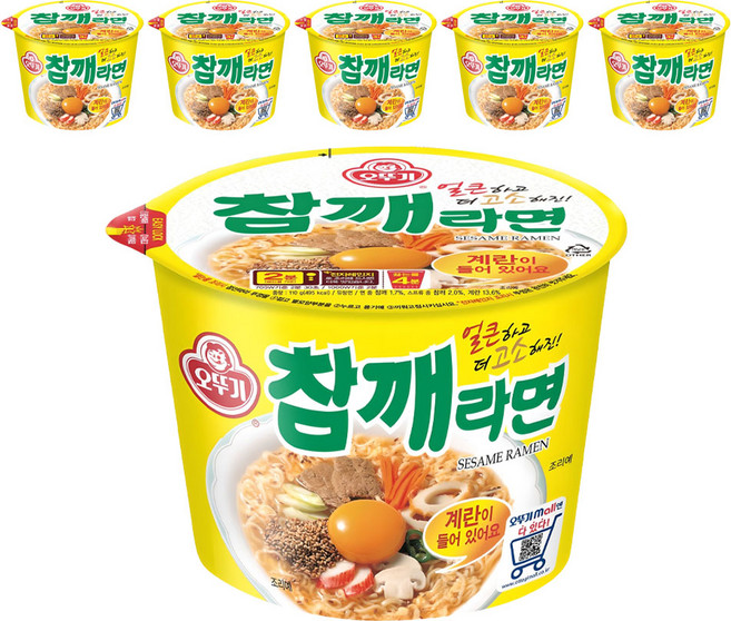 오뚜기 참깨라면 컵 110g, 6개