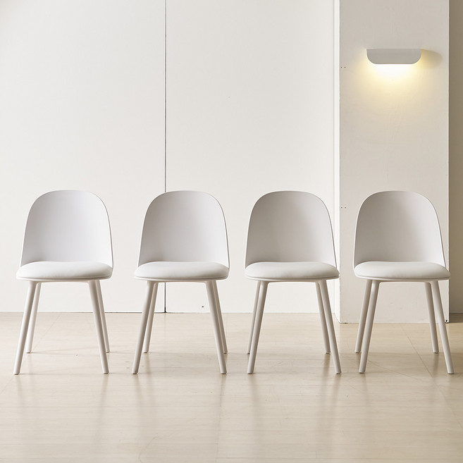 제이픽스 MJ 식탁의자, 화이트, 4개