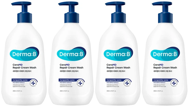 더마비 세라엠디 리페어 크림 바디워시, 400ml, 4개 - 쿠팡
