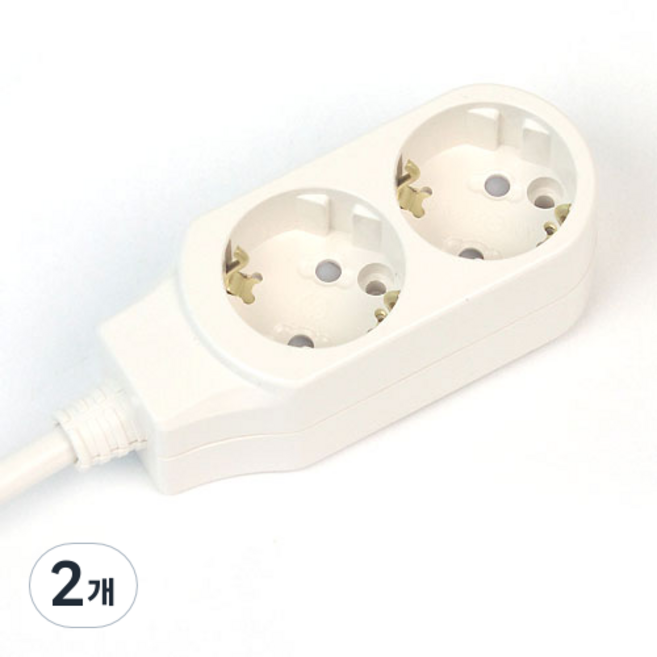 써보니 두남 코드붙은 멀티탭 16A 2구, 5m, 혼합색상, 2개