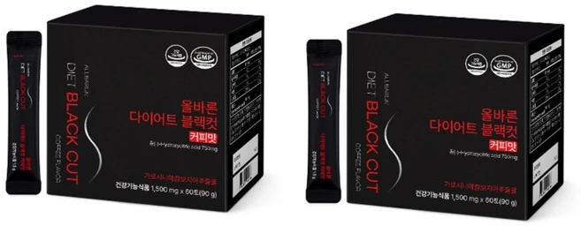 올바른건강식품 다이어트 블랙컷 커피맛 60p, 90g, 2개 - 쿠팡