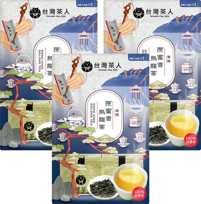 台灣茶人 100%台灣茶 凍頂蔗蜜香烏龍茶, 50g, 2包, 3袋