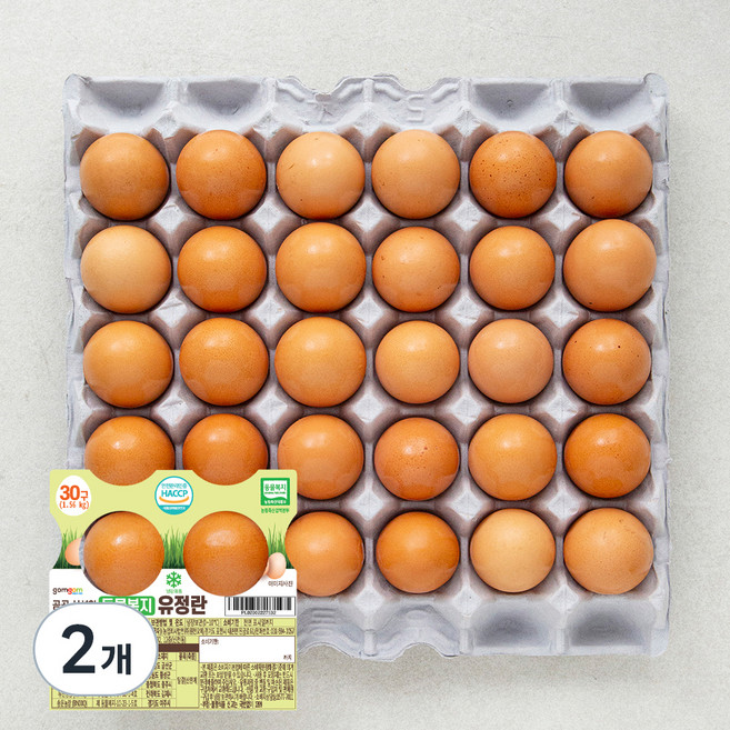 곰곰 신선한 동물복지 유정란, 30구, 2개