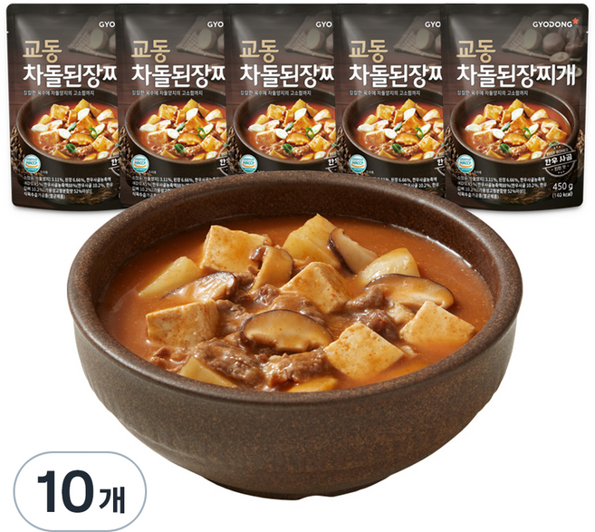 교동식품 차돌 된장찌개, 450g, 10개
