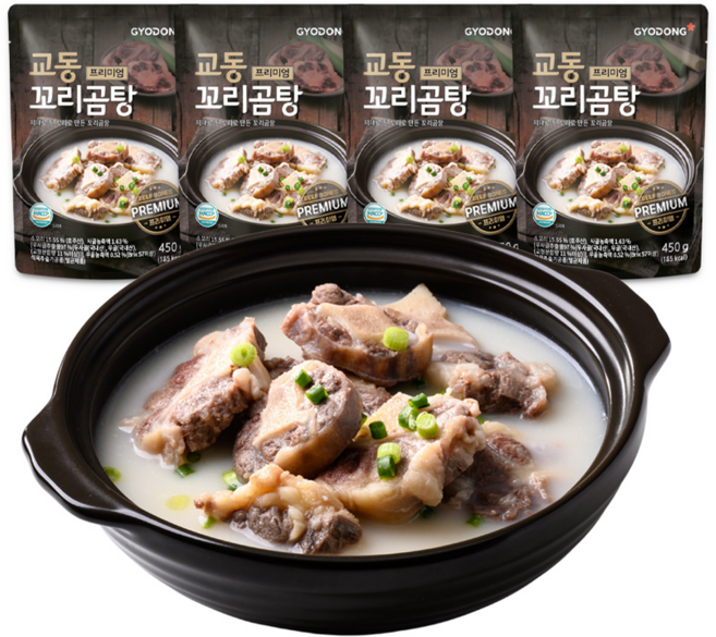 GYODONG 校洞 優質牛尾湯調理包, 4包, 450g