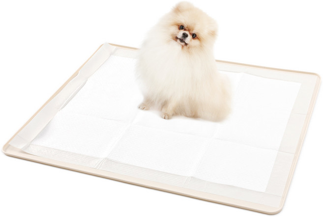 미스터추추 반려동물 논슬립 실리콘 배변매트 표준형, 베이지, 1개