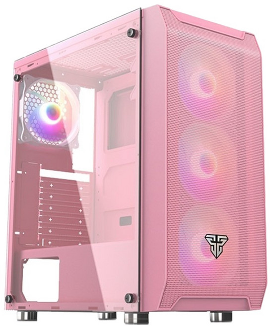 FANTECH 刺客貂蟬 RGB電競電腦主機 粉色中塔機箱, CG80