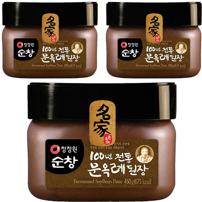 청정원순창 문옥례 된장, 450g, 3개