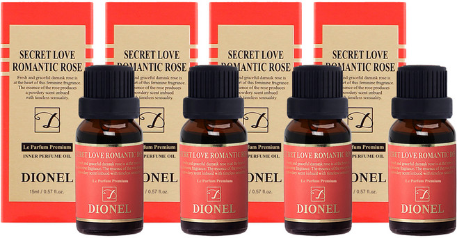 DIONEL Secret Iove女性私密處香氛護理油 浪漫玫瑰款, 15ml, 4瓶