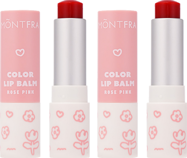 몽프라 컬러 립밤, 로즈핑크(베리), 4g, 2개