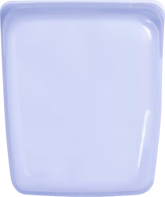 stasher 大長形矽膠密封袋 粉紫色 1893ml, Large, 1入, 1個