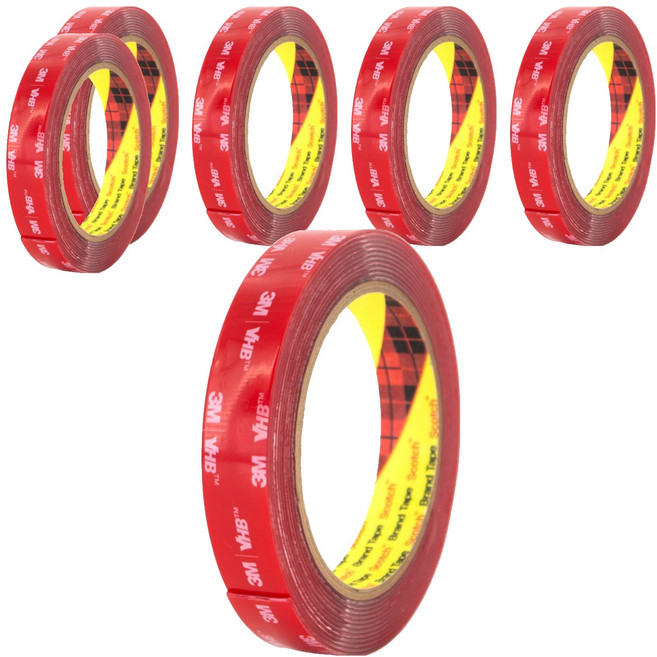 스카치 3M 강력 다용도 폼 투명 양면테이프 18mm x 3m, 6개