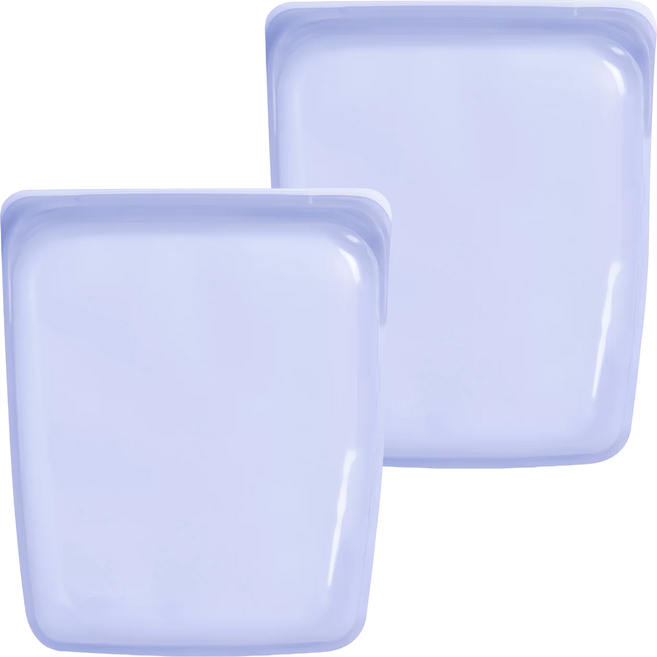 stasher 大長形矽膠密封袋 粉紫色 1893ml, 21 x 1.5 x 26cm, 1入, 2個