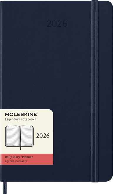 몰스킨 2026년 클래식 데일리 다이어리 12개월 하드커버, 사파이어블루, 1개