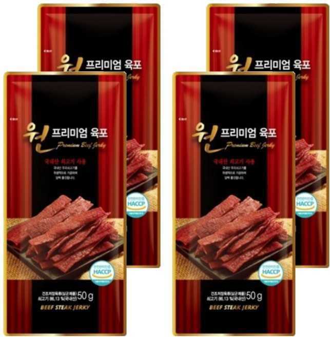 원프리미엄 육포, 50g, 4개