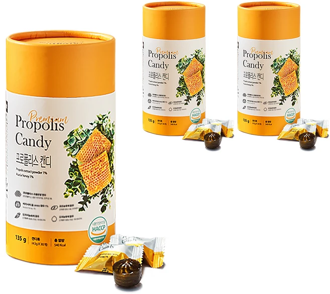 뉴트라라이프 프로폴리스 캔디, 135g, 3개 - 쿠팡