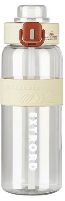 耐摔便攜運動水壺 163g, 米色, 800ml, 1個