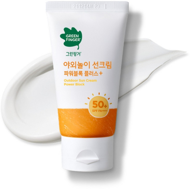 그린핑거 야외놀이 선크림 파워블록 플러스 SPF50+ PA++++, 80ml, 1개