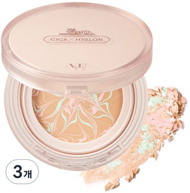 VT 시카 에센스 스킨 커버 팩트, 3개