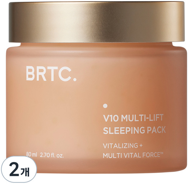 비알티씨 V10 멀티 리프트 슬리핑팩, 80ml, 2개