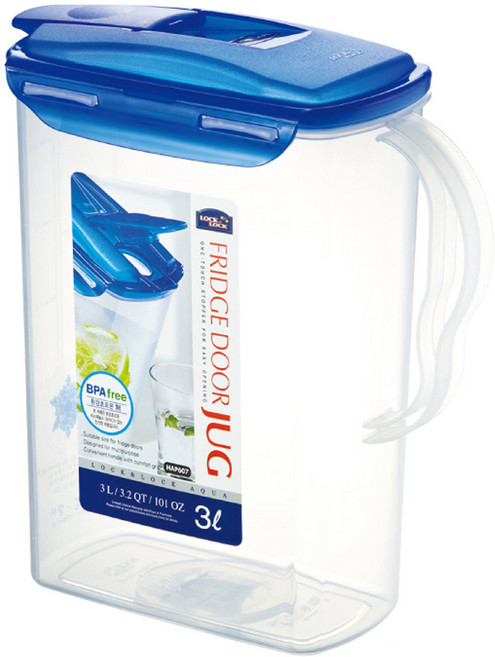 LocknLock 樂扣樂扣 PP多功能水壺, 藍色, 3L, 1個