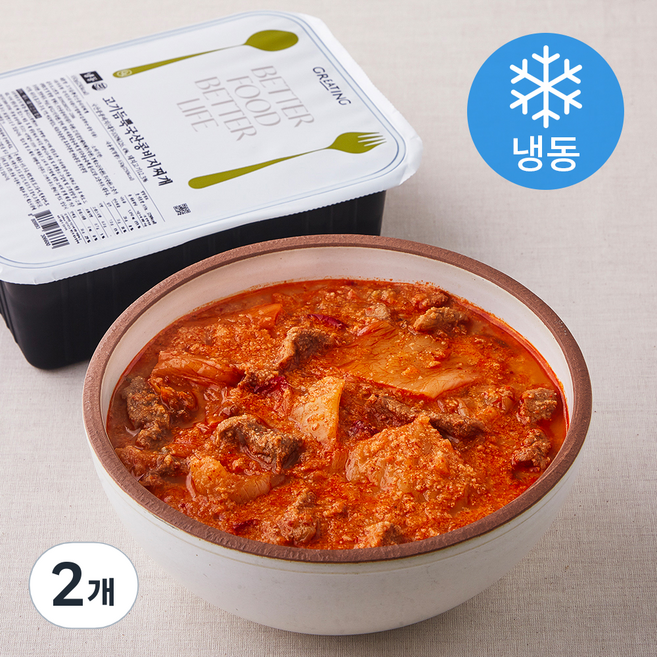 그리팅 고기듬뿍 국내산 콩비지찌개 (냉동), 650g, 2개