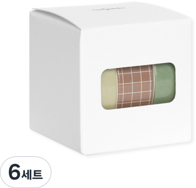 왈가닥스 아르떼 마스킹 테이프 플랜 15mm x 10m 3종 세트, Coconut tree, 6세트