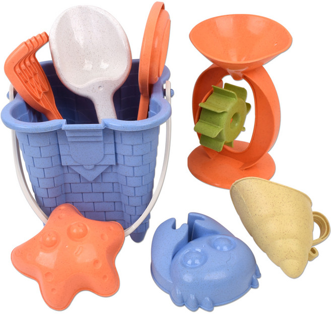 샌디토이 통 모래놀이 8종 세트 3030a, 혼합색상, 1개