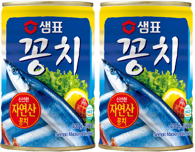 샘표 꽁치 통조림, 400g, 2개