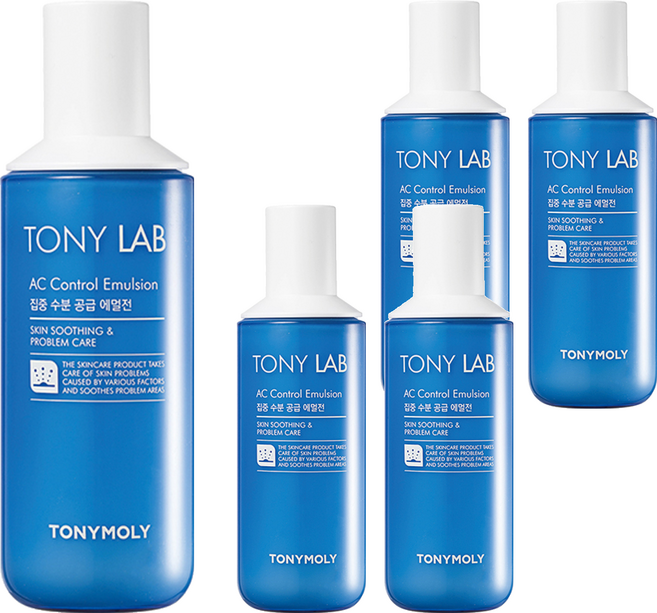 TONYMOLY Tony Lab草本淨痘鎮靜保濕乳, 160ml, 5瓶