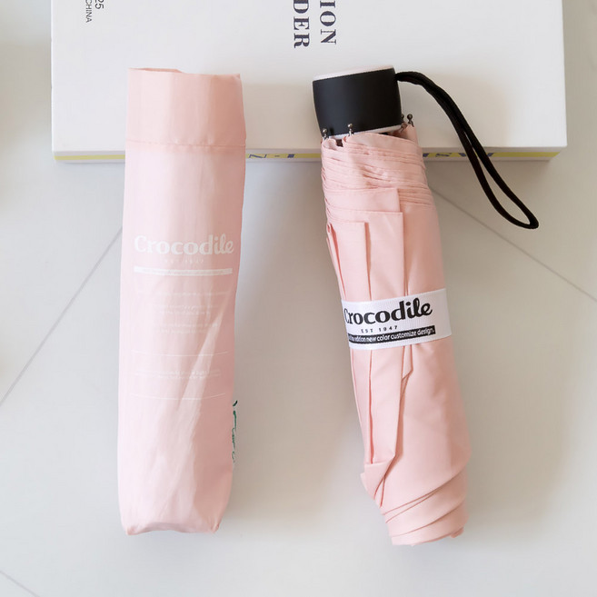 크로커다일 3단 레터링 접이식 우산