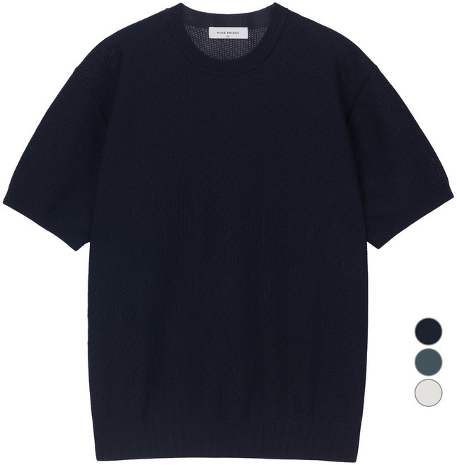 마인드브릿지 남성용 변형조직 반팔 니트 MXKT3104