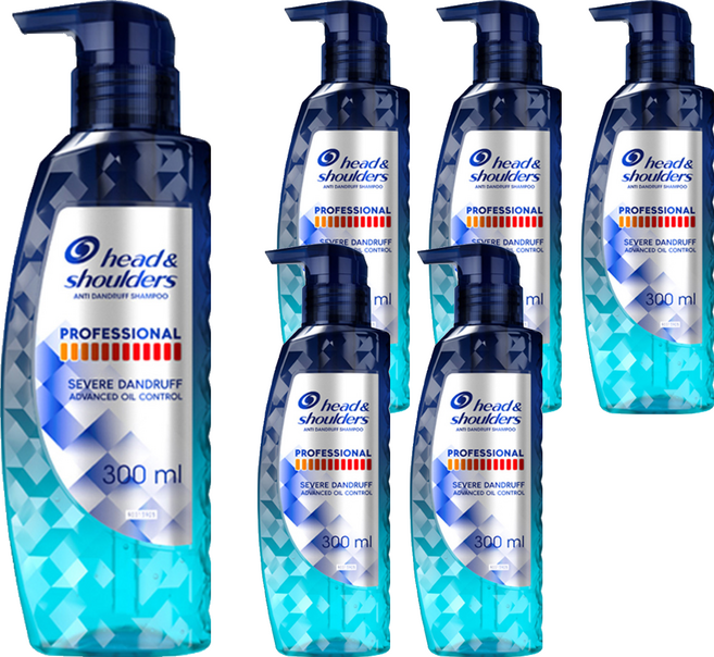 海飛絲專業去屑高級控油洗髮水, 300ml, 6個