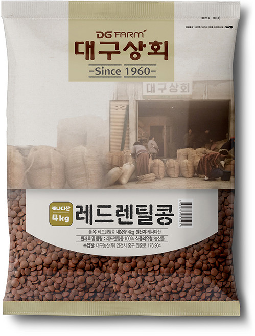 대구상회 레드렌틸콩, 4kg, 1개