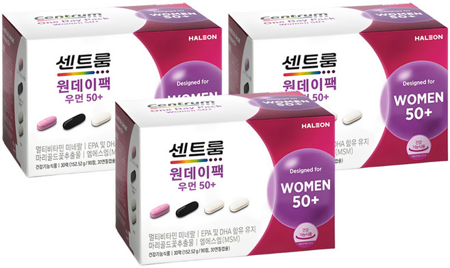 센트룸 원데이팩 우먼50+, 30회분, 3개