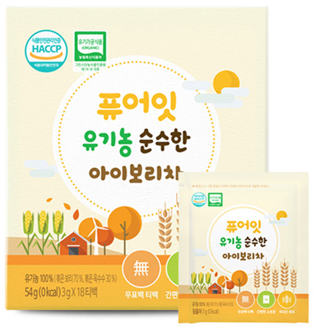 퓨어잇 유기농 순수한 아이보리차, 54g, 1개