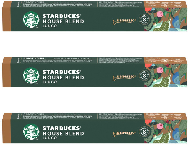 스타벅스 하우스블렌드 네스프레소 캡슐커피, 5.7g, 10개입, 3개