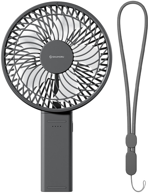 신지모루 BLDC모터 오퓨리엠 대형 빅 와이드팬 휴대용 탁상용 접이식 캠핑용 손 선풍기, OPRM_FAN_WF, 그레이