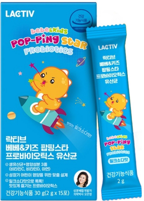 락티브 베베 키즈 팝핑스타 프로바이오틱스 유산균 15p, 30g, 1개