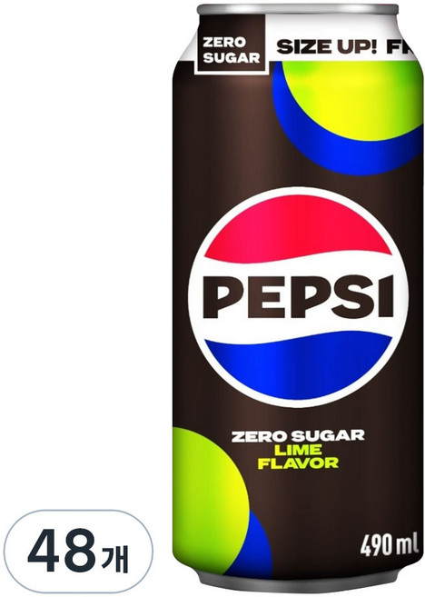 펩시 콜라 제로슈거 라임향, 490ml, 48개