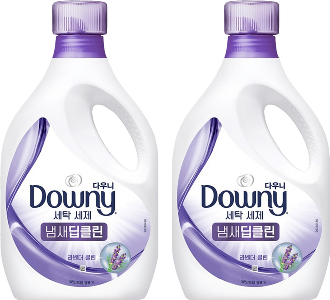다우니 냄새 딥클린 라벤더 클린 액상세제 본품, 2L, 2개