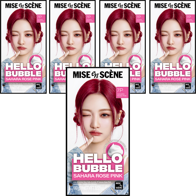 mise en scene 魅尚萱 Hello Bubble 染髮劑, 7P撒哈拉玫瑰粉, 5個