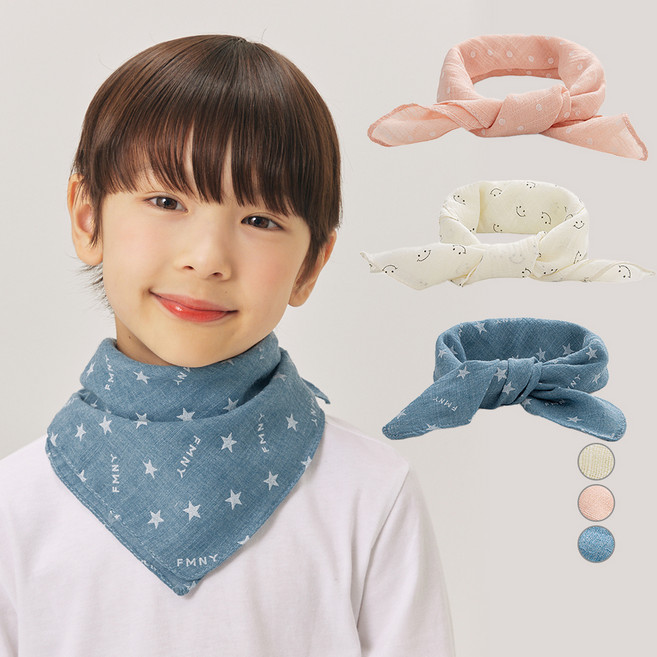 베이스알파에센셜 아동용 소프트 쁘띠스카프 3종 세트