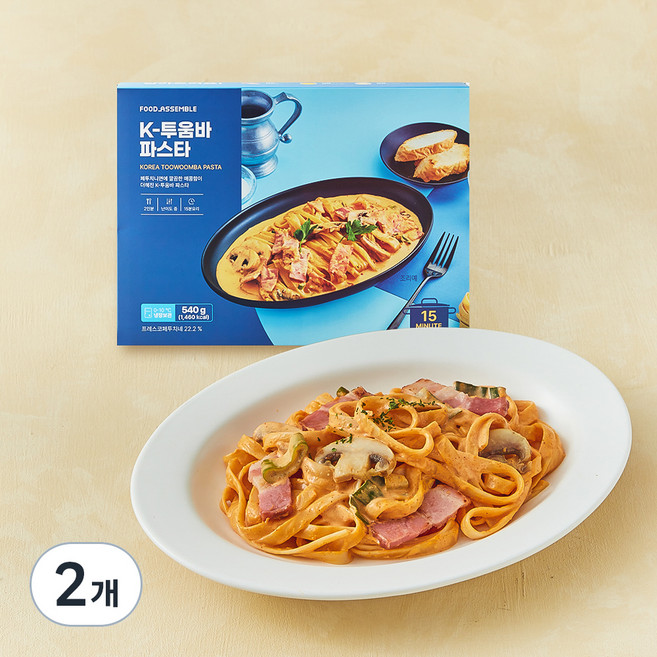 푸드어셈블 K-투움바 파스타 2인분, 2개, 540g