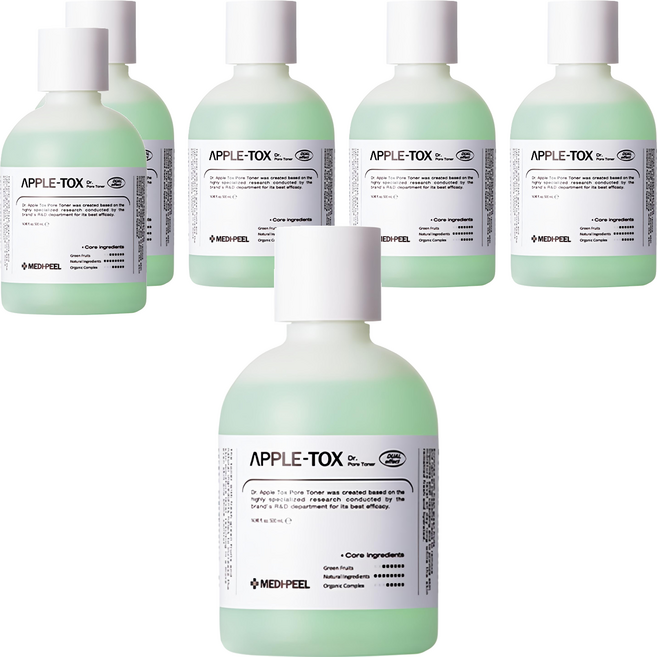 메디필 닥터 애플 톡스 포어 Ph 5.5 약산성 대용량 토너, 6개, 500ml