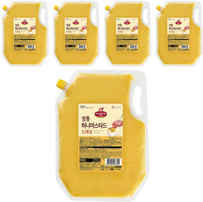 쉐프원 정통 허니머스타드 드레싱, 5개, 2kg