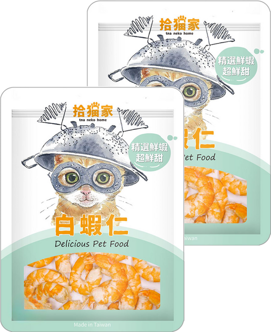 tna neko home 拾貓家 寵物生凍零食, 白蝦仁, 25g, 2包