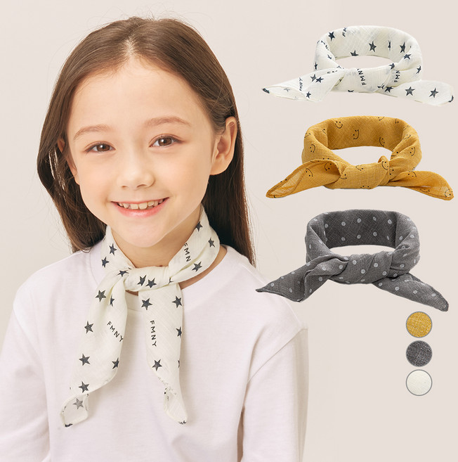 베이스알파에센셜 아동용 소프트 쁘띠스카프 3종 세트
